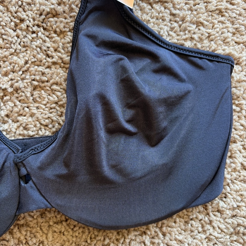 Lilyette by Bali Black Minimizer Plunge Into Comfort Keyhole Underwire Bra 34DD - Picture 6 of 12